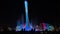 Amazing illuminated musical fountain and Olympic Stadium \\\