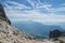 Amazing Julian Alps. View from Kanin mountain on Polovnik ridge