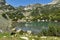 Amazing landscape of Banski lakes and Small Polezhan peak, Pirin Mountain