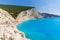 Amazing landscape of blue waters of Porto Katsiki Beach, Lefkada, Ionian Islands