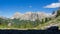 Amazing landscape at the Dolomites in Italy. View at Lagazuoi from the trenches of the First World War