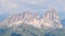 Amazing landscape at the Dolomites in Italy. View at Langkofel Sassolungo Group from Marmolada summit