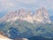 Amazing landscape at the Dolomites in Italy. View at Langkofel Sassolungo Group from Marmolada summit