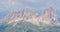 Amazing landscape at the Dolomites in Italy. View at Langkofel Sassolungo Group from Marmolada summit