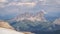 Amazing landscape at the Dolomites in Italy. View at Langkofel Sassolungo Group from Marmolada summit