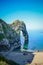 Amazing landscape at Durdle Door beach Arch in England, United Kingdom portra