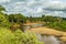 Amazing landscape of green savannah and river in Kruger national park