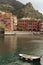 Amazing landscape of little town Vernazza. Famous touristic place and travel destination in Europe