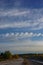 Amazing landscape. magical clouds in the autumn sky