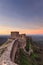 Amazing landscape from Marvao medieval castle at Sunset