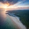 Amazing landscape nature scenery view of Beautiful tropical sea with Sea coast view in summer season image by Aerial