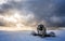 Amazing landscape of plane on beach, vik, Iceland