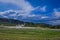 Amazing landscape of river crossing close to small geysers, hot springs, and vents. in Norris Geyser Basin, Yellowstone