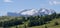 Amazing landscape to the Marmolada and its glaciers during summer time. Melting of glaciers due to global warming