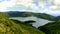 Amazing landscape view of Sao Miguel island coast in Azores Port