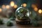 amazing magical Glass Ornament with bokeh background