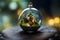 amazing magical Glass Ornament with bokeh background