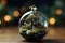 amazing magical Glass Ornament with bokeh background