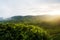 Amazing Malaysia landscape. View of tea plantation in sunset/sunrise time in in Cameron highlands, Malaysia. Nature background