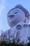 Amazing Massive white marble Buddha statue, the famous tourist a