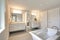 Amazing master bathroom with two bathroom vanities