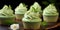 Amazing matcha cupcakes very creamy and elegant