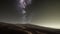 Amazing milky way over the dunes Erg Chebbi in the Sahara desert