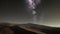 Amazing milky way over the dunes Erg Chebbi in the Sahara desert