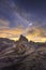 Amazing Milky Way over the mountain of Dolomites, Italy.