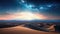 Amazing milky way over the sand dunes AI generated image