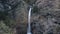Amazing millomeris waterfalls in Cyprus mountains, aerial view in cliffs, top view