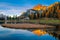 Amazing morning landscape in the Dolomites with lake Antorno, Italy