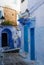 Amazing Morocco, city of Chefchaouen, narrow streets, blue walls, unusual atmosphere of the city