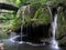 Amazing mosch covered waterfall shaped like a bell