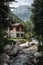 Amazing mountain house by a natural stream with amazing view.