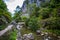 Amazing mountain Keys along by wild river, Turda keys, Romania