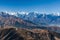 Amazing mountain landscape with dark brown rocky.