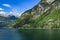 Amazing natural landscape of Geirangerfjord on a summer day, Sunnmore, More og Romsdal, Norway