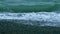 Amazing Nature Beach Background. Waves Rising On Sea. White Bubble Waves. Slow motion.