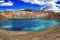 Amazing nature landscape, Viti crater emerald lake in Krafla caldera, geothermal volcanic area, Iceland