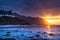 Amazing nature view of Benijo beach during a beautiful sunset. Location: Anaga, Almaciga, Tenerife, Canary Islands. Artistic