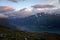 Amazing nature view from mount Hoven, splendid landscape picture over Nordfjord from Loen skylift