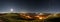 Amazing night panorama, full moon stars, confluence of the Nemunas and Dubysa. Night panorama from SeredÅ¾ius mound in Lithuania