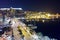 Amazing night photo of embankment and old town of Kavala, Greece