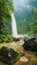 Amazing Nungnung waterfall, Rocks and some Waterdrops, Bali, Indonesia