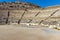 Amazing panorama of Ancient amphitheater in the archeological area of Philippi, Greece