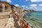 Amazing panorama with Ancient fortifications in old town of Sozopol, Bulgaria