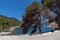 Amazing Panorama of Assos village and beautiful sea bay, Kefalonia, Greece