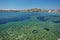 Amazing panorama of beach in town of Naoussa, Paros island, Greece