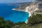Amazing panorama of beautiful Myrtos beach, Kefalonia, Greece